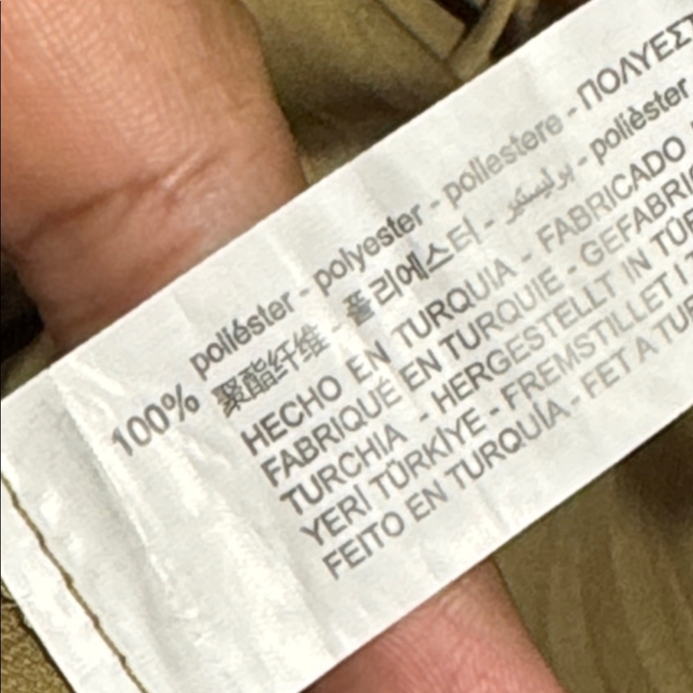 Zara Olive Satin Effect Dress - Picture 15 of 15